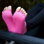 calze da pilates rosa antiscivolo