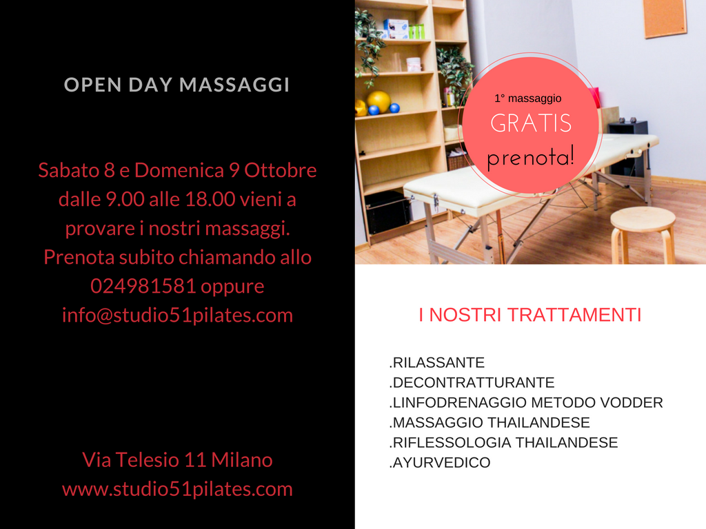 Presentazione open day massaggi